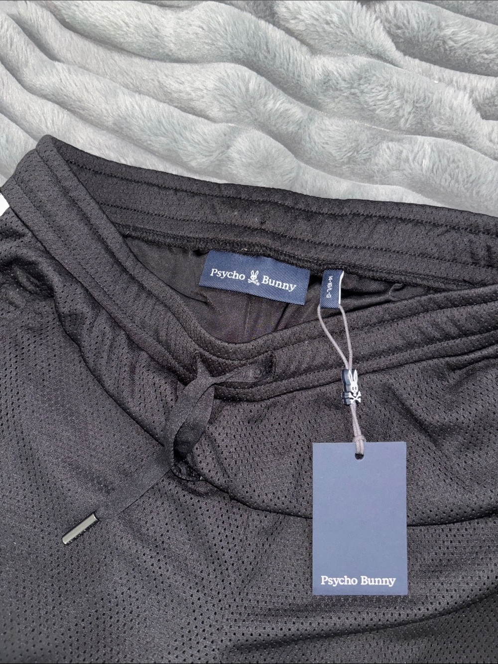 Psycho Bunny Black Athletic Mesh Shorts with White Trim 14-16 - Picture 5 of 8
